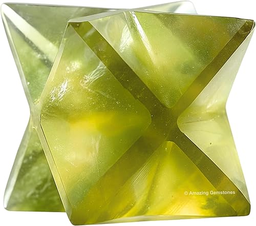 Miniatura 398 de Amazing Gemstone Larvikite Merkaba Crystal – Estrella de Merkaba metafísica de 1 pulgada para meditación – Cristal tetraedro energético y piedras