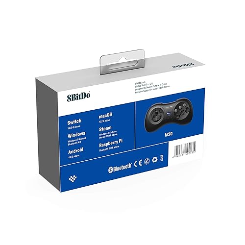 Vista 8 de 8Bitdo M30 - Gamepad inalámbrico para Sega Genesis y Sega Mega Drive-Black