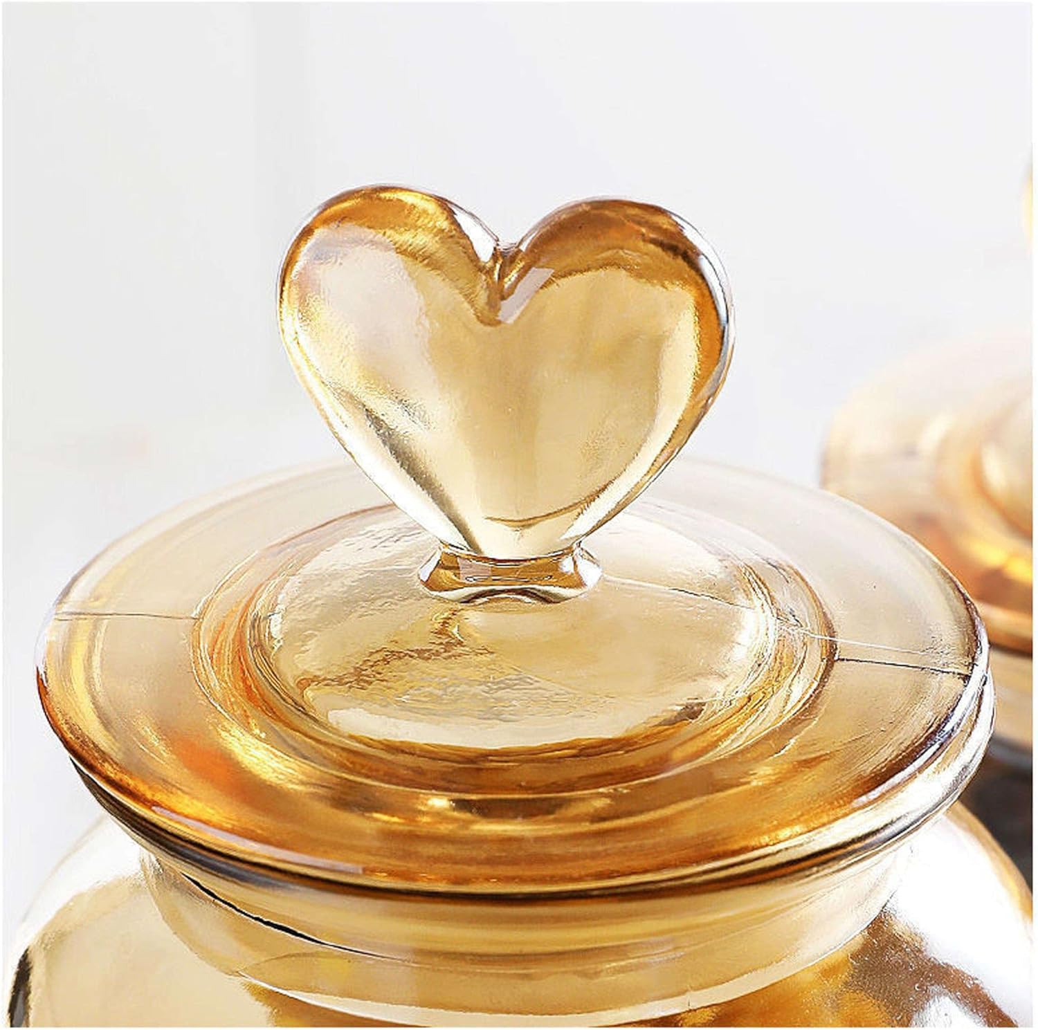 Teedose, Vorratsdosen aus Glas – Bonbonglas klarem, Vorratsdose for Kekse, Snacks, Trockenfrüchte und Nüsse Gitter 11 x 22,5 cm