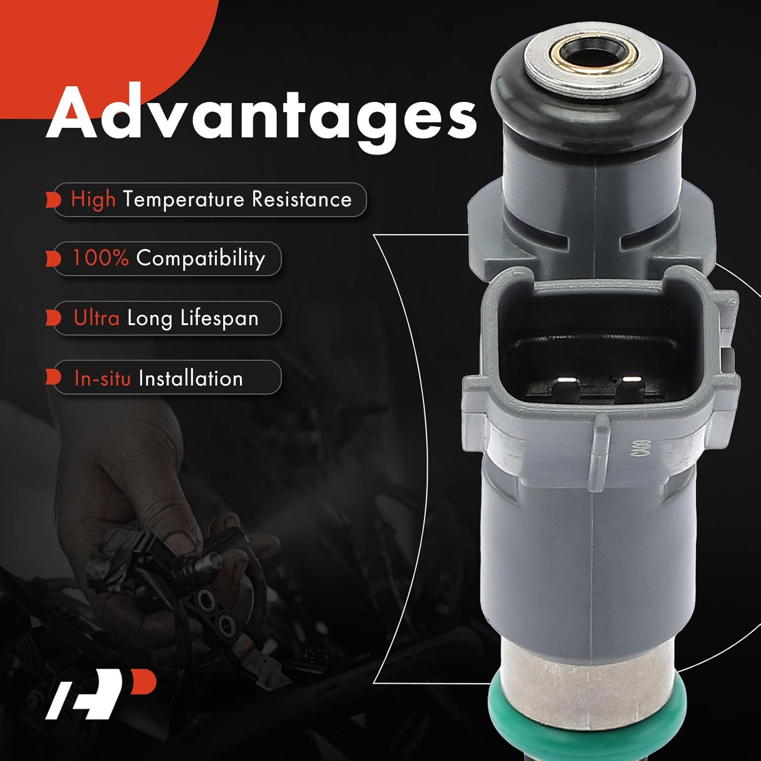 A-Premium Fuel Injectors Set of 6 Compatible with Honda Accord 2008-2016, Crosstour 2012, Accord Crosstour 2010-2011 & Acura MDX 2008-2013 2018-2020, RDX 2013-2018, TSX 2010-2014, TL, ZDX, RL