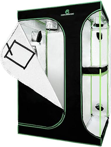 Miniatura 1 de GA Tienda de cultivo 2 en 1 de 36 x 24 x 53 pulgadas, 48 x 36 x 72 pulgadas, 60 x 48 x 80 pulgadas, tienda de cultivo hidropónica reflectante de