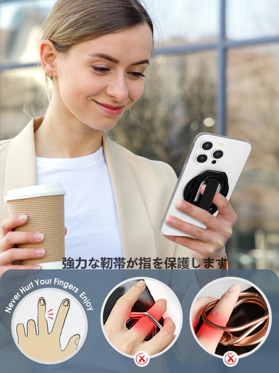 Amazon | Mindsky スマホリング、Mag-Safe充電対応バンカーリング