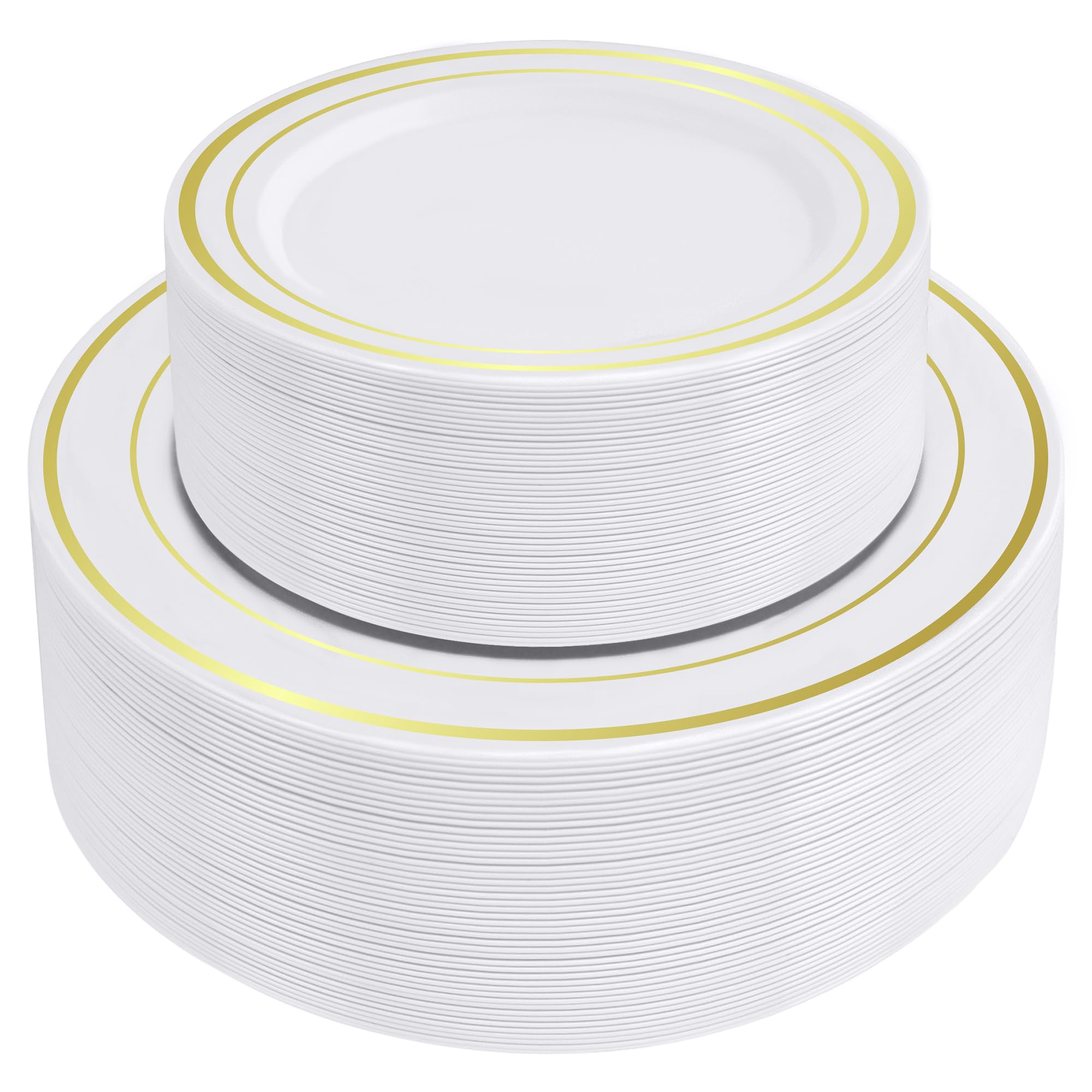 60 Piece White Disposable Dinnerware Set - Plates & Bowls -14