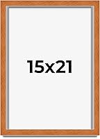 Vista 147 de Marco marrón de 18 x 24 pulgadas, marco de madera maciza de nuez de miel, ancho de moldeo de 0.875 pulgadas, profundidad de rabo de 0.875 pulgadas