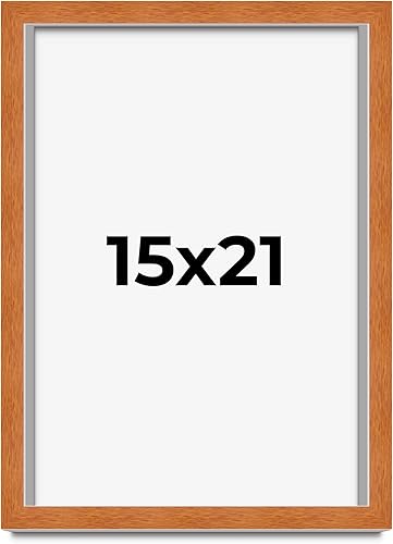 Miniatura 147 de Marco marrón de 18 x 24 pulgadas, marco de madera maciza de nuez de miel, ancho de moldeo de 0.875 pulgadas, profundidad de rabo de 0.875 pulgadas