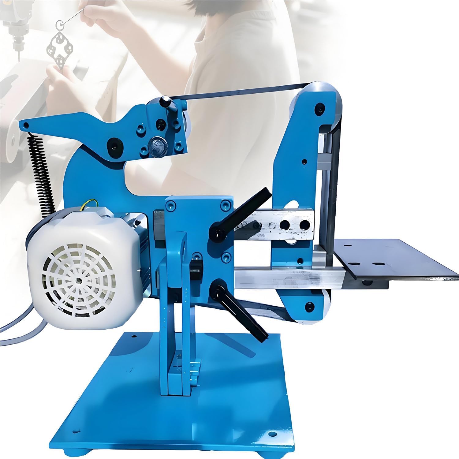 1100w Electric Belt Sander,Belt Polishing Grinder,915mm X 50mm Sanding Belts Polisher,Industrial Bench Sander,Vertical & Horizontal Grinding,Heavy-Duty All-Steel Construction