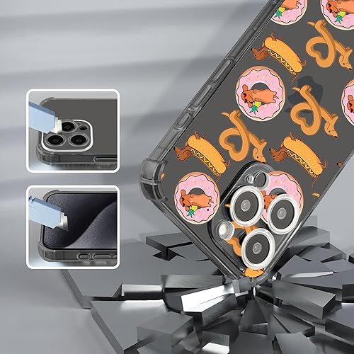 Vista 54 de Roemary Buffertech - Funda protectora para iPhone 13 Pro Max con diseño Golden Retriever, diseño de arcoíris con protector de pantalla