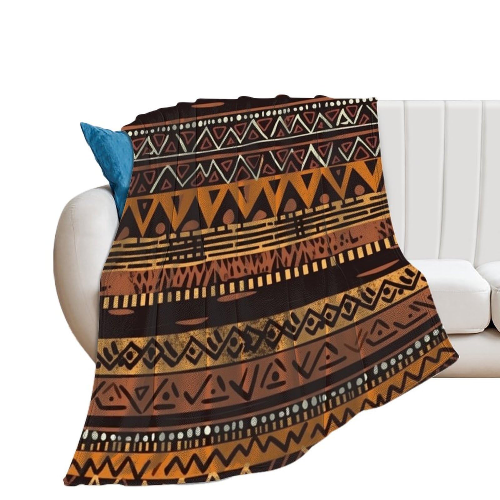 Couverture en flanelle africaine de qualité supérieure pour canapé élégant