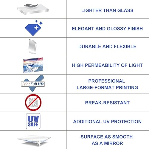 Miniatura 7 de Arte de pared de vidrio acrílico templado, arco de mesa de amanecer moderno acrílico ilustraciones impresión decorativa para sala de estar,