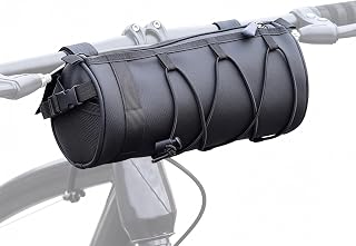 Bike Handlebar Bag, Large Capacity Handlebar Bag with Reflective Trim, Multifunctional Cycling Front Frame Bag for Outdoor Riding