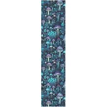 Blue Mushrooms Skateboard Grip Tape, Bubble Free Waterproof Sandpaper, Longboard Non Slip Tape, Griptape for Longboards, Scooters 44 x 10