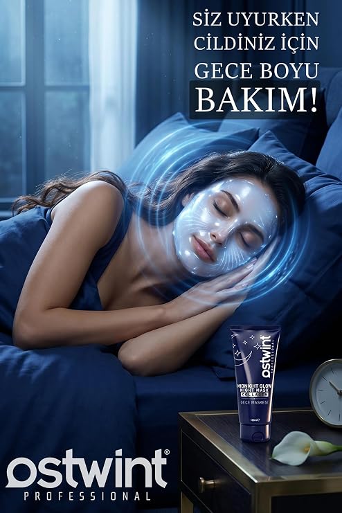Ostwint Collagen Midnight Glow Night Mask Gece Maskesi 100 ml Kolajen Destekli Nemlendirici Cilt Bakım Maskesi