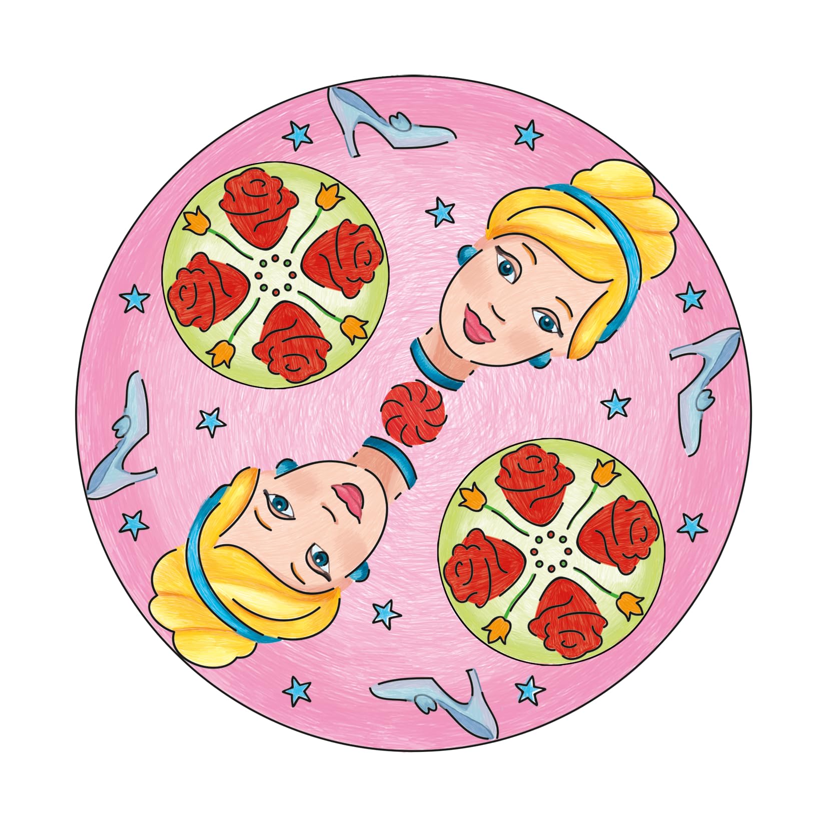 Ravensburger Mandala Designer Disney Princess 23847, Zeichnen Lernen für Kinder ab 6 Jahren, Zeichen-Set mit Mandala-Schablonen für farbenfrohe Mandalas