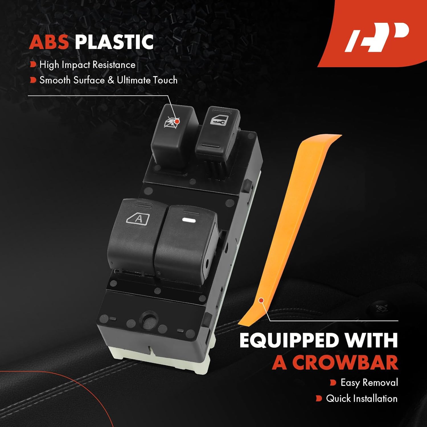 A-Premium Master Power Window Switch Compatible with Nissan Frontier 2005-2006, Extended Cab Pickup only, Front Left Driver Side, Replace# 25401EA002