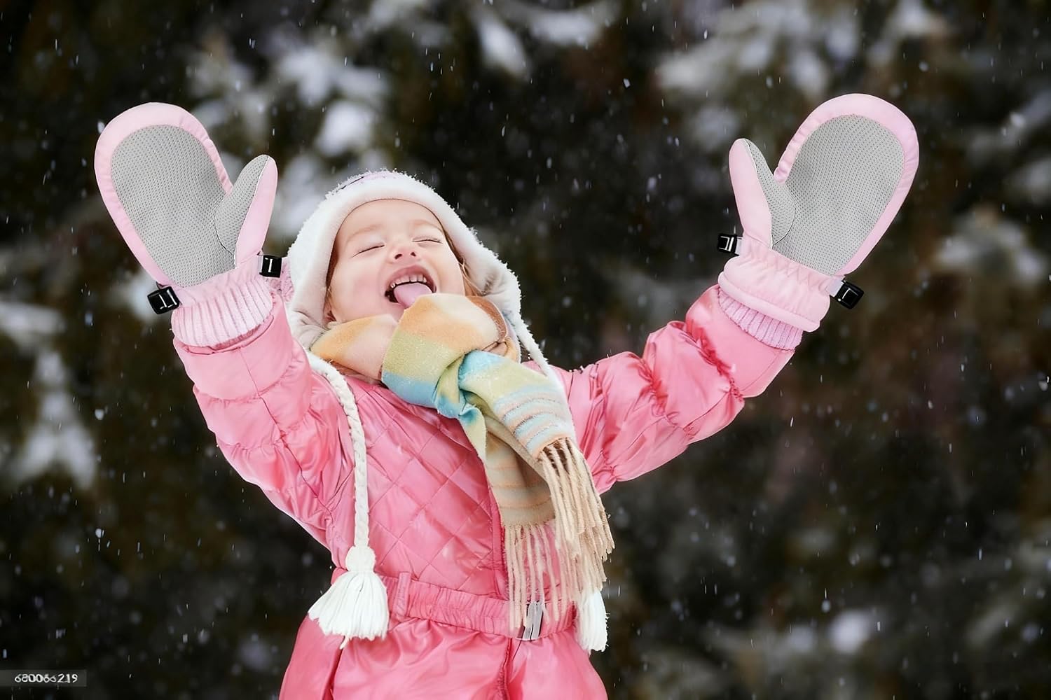 Baby Infant Todder Winter Waterproof Snow Mittens for 6-24Months, Kids Thick Lining Warm Gloves For Cold Weather