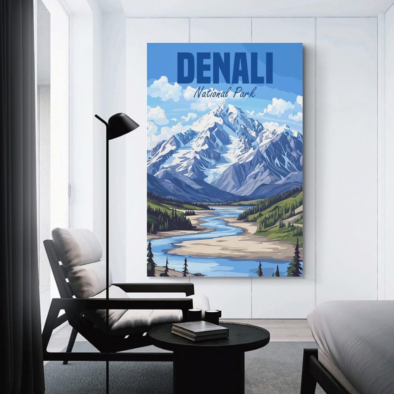 Junmoney Denali National Park Home Decor Wall Art, 24x36inch(60x90cm), for Home Walls, Creative Rooms Or Shared Spaces, An Adaptable Decor Piece for Home Use
