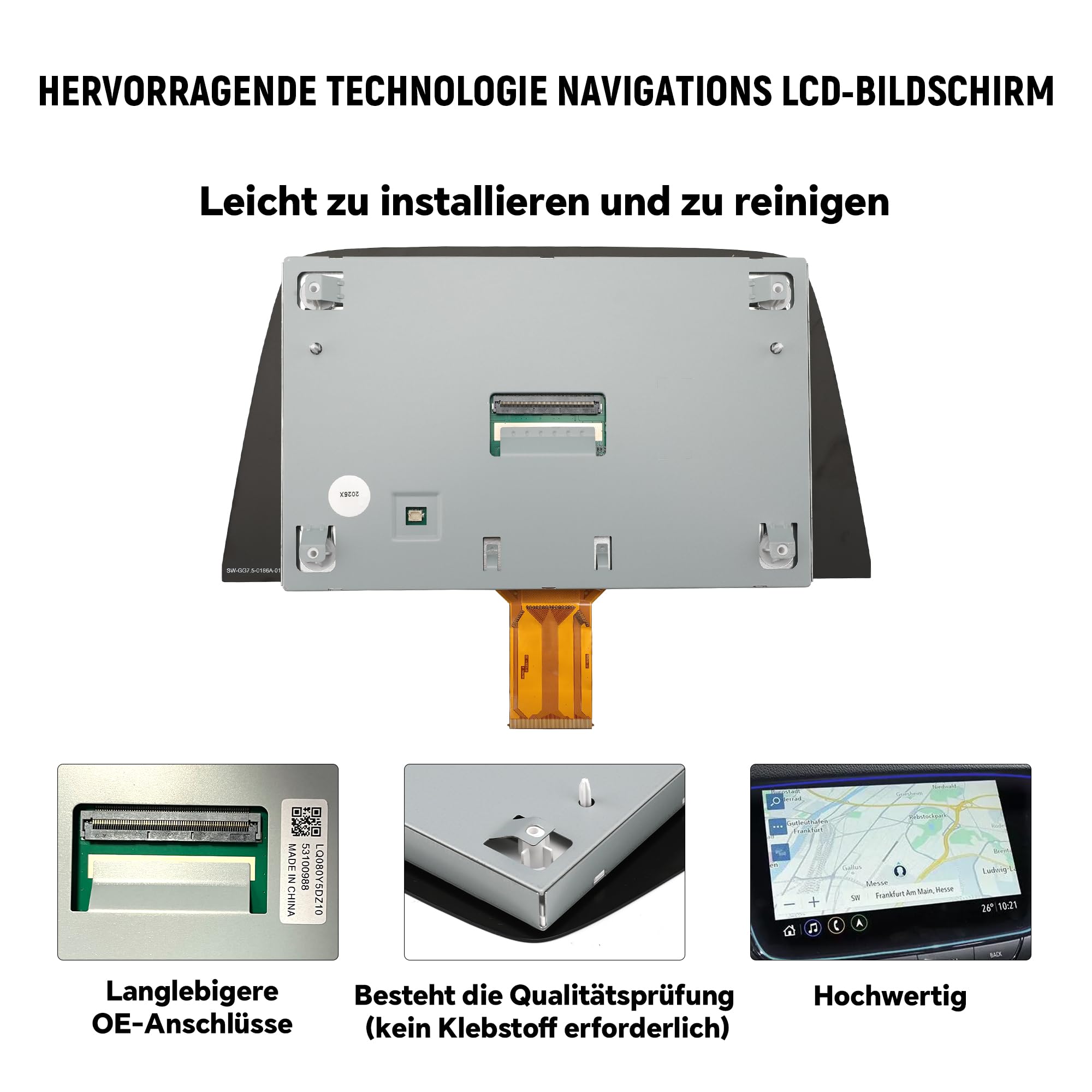 Display LCD Touch Screen per Opel Astra k Vauxhall Navi 900 Monitor GPS Navigation Digitalizzatore con telaio Auto LQ080Y5DZ06 LQ080Y5DZ10