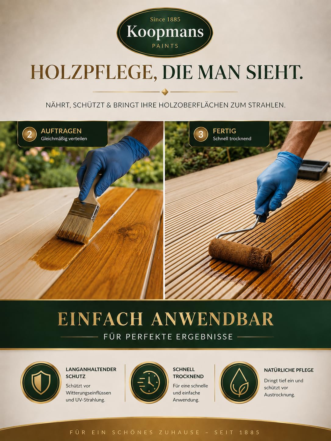 Koopmans Larcholie Holzöl Naturteak – 5 L für Nadelholz und Thermoholz Terrassenöl Holzschutz wetterfest tiefenwirksame Imprägnierung