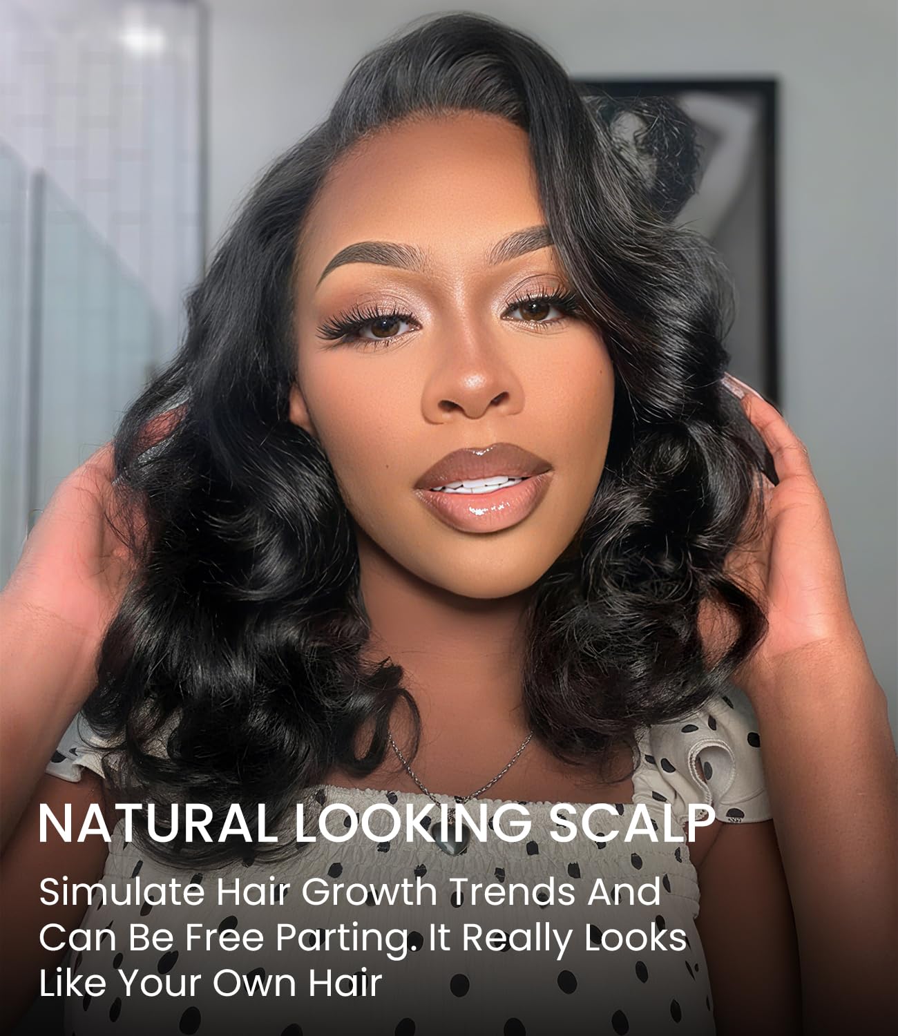 Loose Body Wave Lace Front Wigs for Black Women Wear and Go Glueless Wigs Human Hair Pre Cut Preplucked Prebleached Human Hair Wig Wear and Go Glueless Wig 6x5 HD Lace Closure wig