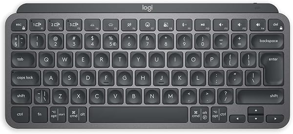 Logitech MX Keys Mini Minimalist Wireless Illuminated Keyboard, Compact, Bluetooth, Backlit, USB-C, Compatible with Apple macOS, iOS, Windows, Linux, Android, Metal Build, QWERTY UK Layout - Graphite - 4