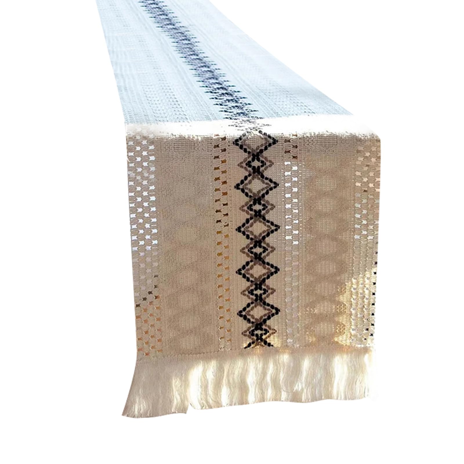 Tsophreniq White Table Runner Table Runners Cotton Linen Splicing Tasseled Decor Cloth Stylish Tablecloth For Wedding Party Runner Runners Cotton Linen Splicing Tasseled Decor Cloth Stylish Tablecloth For Wedding