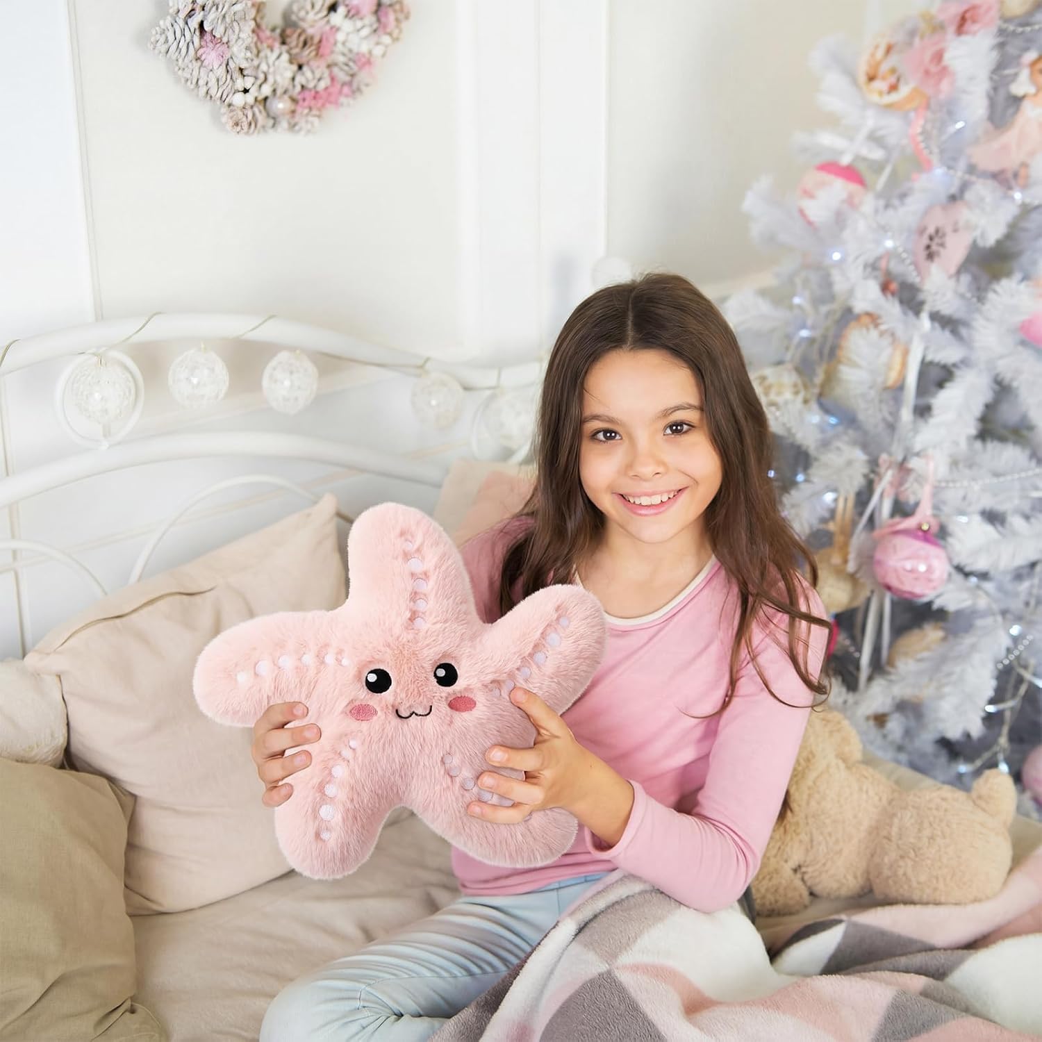 Realspring Heatable Coolable Stuffed Animals Gifts for Kids Plush Microwavable Heating Pad Lavender Scented Cute Plushie Birthday Gift for Adults Soothing Warmth Comfort Heating Pad