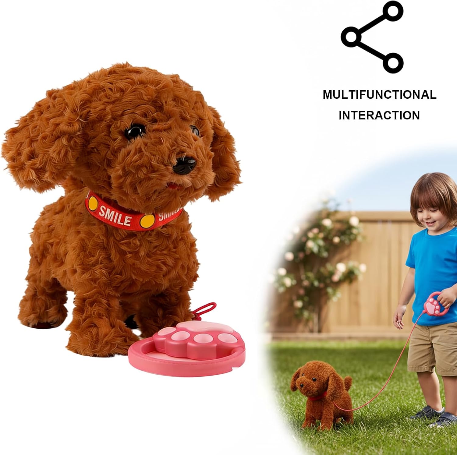 Soft Cuddly Electric Toy Dog for That Walks Barks and Learns to Talk Encouraging Emotional Bonding and Safe Play Talking Pet Toy