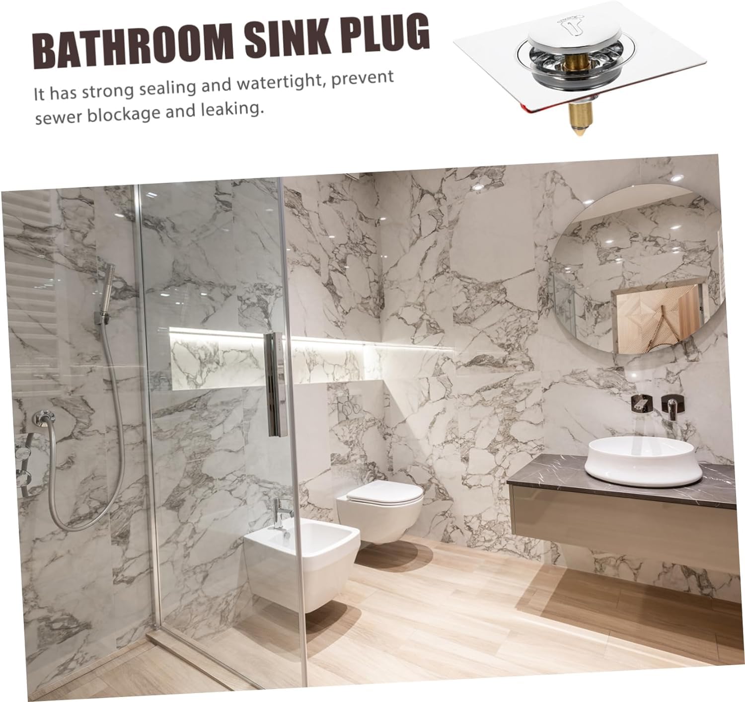 Tapón de filtro de baño, 4 piezas Presione el núcleo de resorte Colador de acero inoxidable Colector de cabello Tapones for bañera Tapa de drenaje de bañera Fregadero de acero inoxidable Colador de de