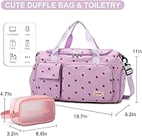 Vista 231 de Pequeña bolsa de gimnasio para mujer, bolsa de viaje con compartimento para zapatos