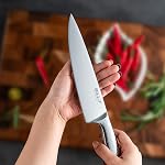 Ensemble de couteaux, 18 Pièces Kitchen Knife Set avec bloc rasoir-sharp bloc Known Set lave-vaisselle Cnife Block Set avec ciseaux Aiguillage acier