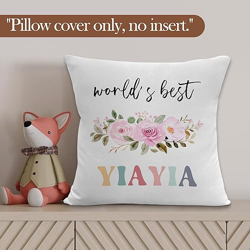 Miniatura 6 de World's Best Yiayia Throw Pillow Covers 18x18, Grandma Gifts for Mother's Day, Yiayia Gifts Decorative Pillow Covers, Grandma Gift Pillowcases