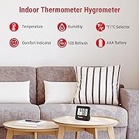 Vista 2 de ThermoPro TP157 - Higrómetro termómetro interior para el hogar, termómetro de habitación, medidor de humedad con sensor de temperatura y humedad