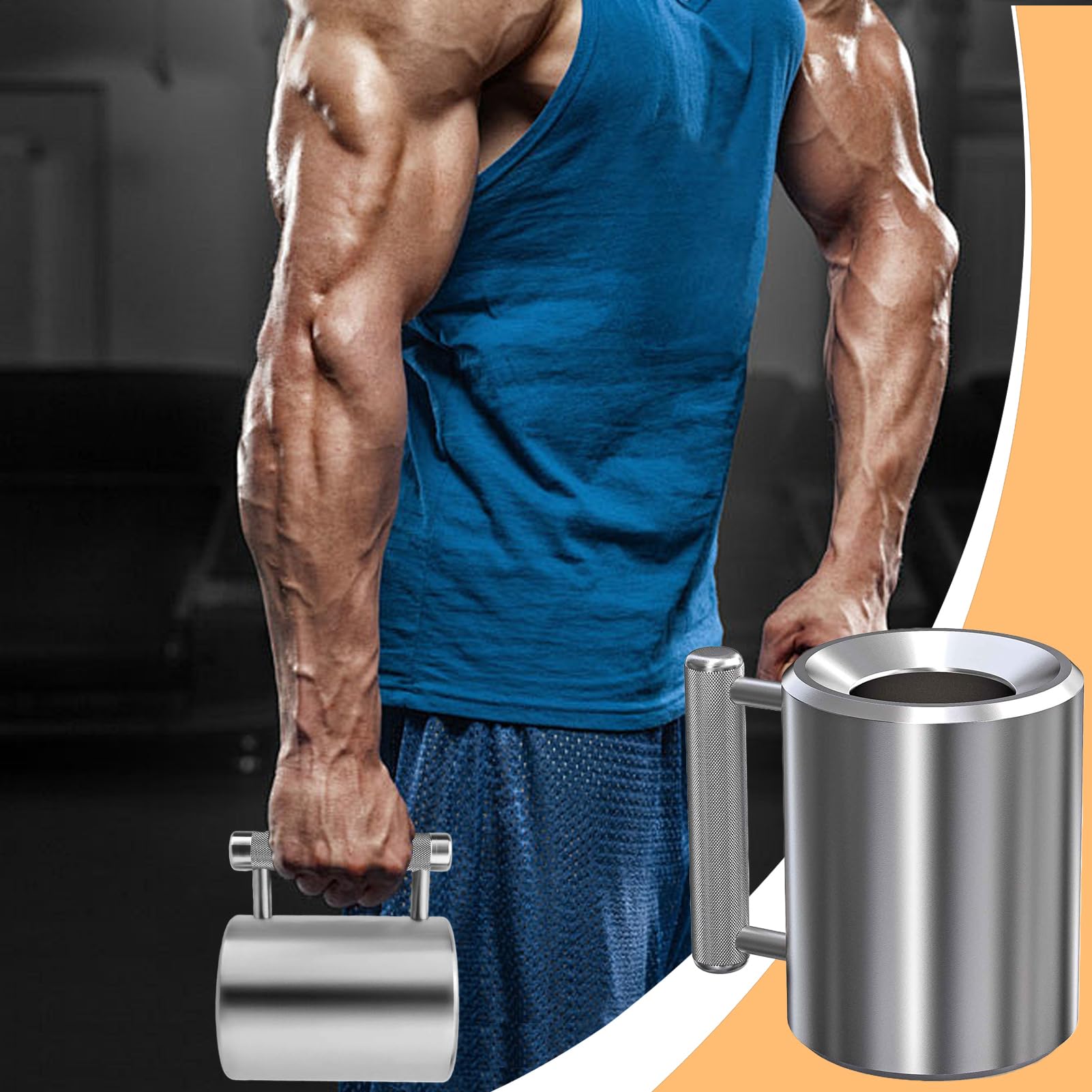 Bicchiere Caffè Pesante a Forma di Manubrio Borraccia per Sport e Fitness | Bottiglia in Metallo Pesante Antiscivolo per Birra, Boxe, Attività Sportive All'aperto e Palestra