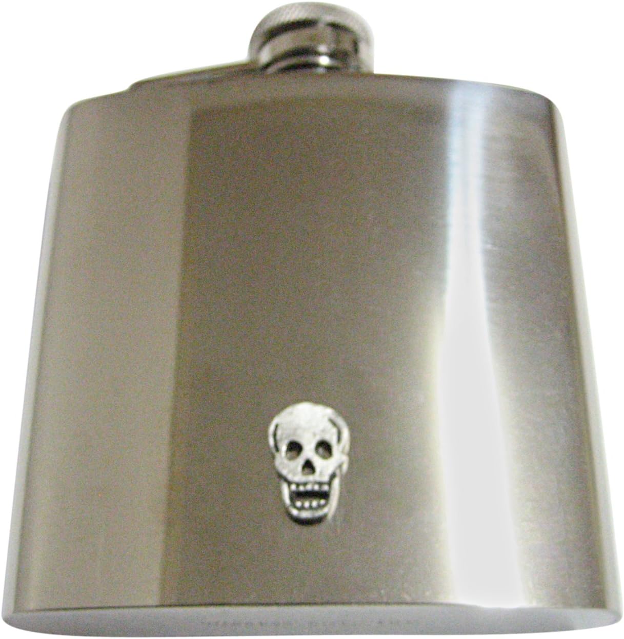 Flat Skull 6 Oz. Stainless Steel Flask