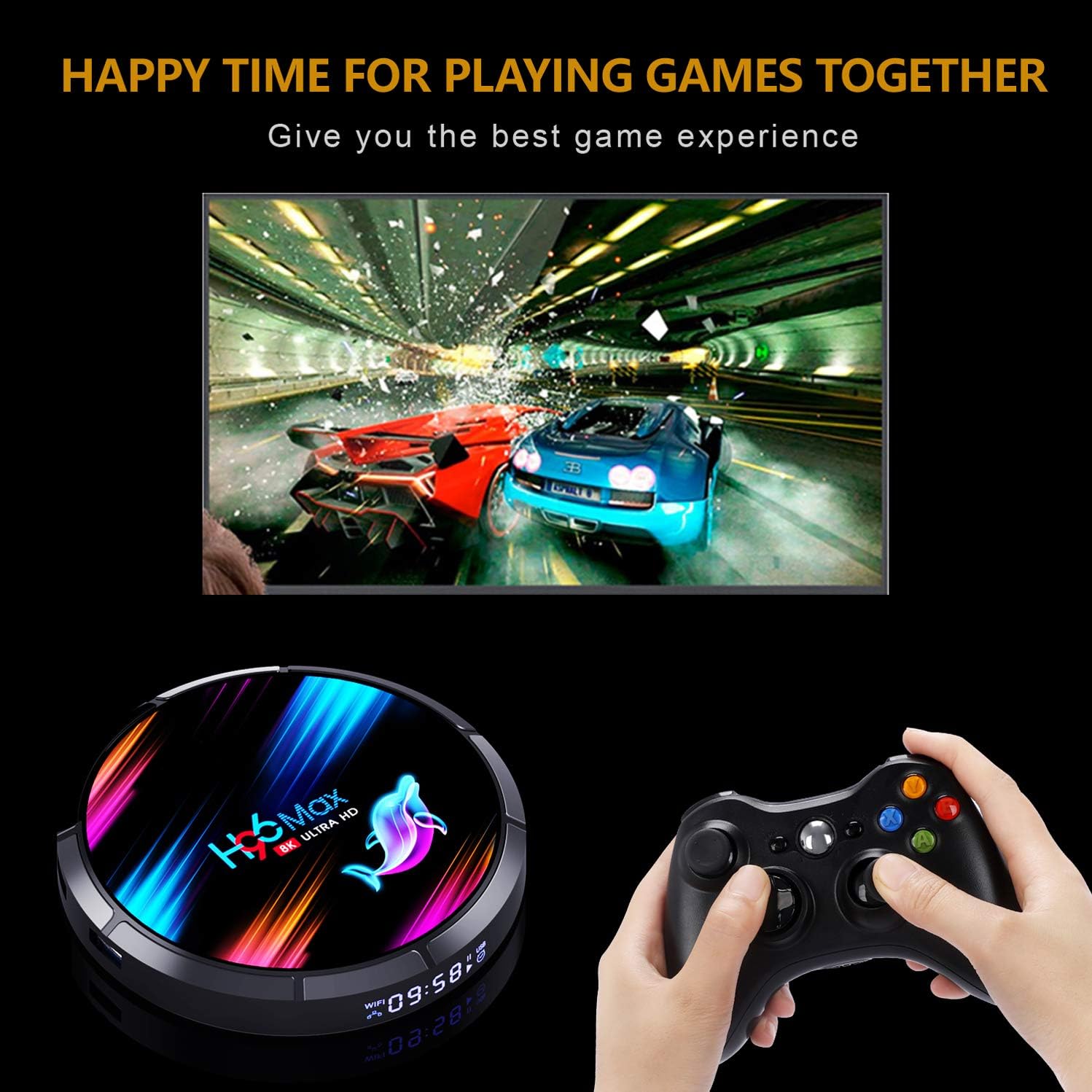 Special 4GB 128GB Android TV Box 9.0, H96 Max X3 EstgoSZ Android Box Amlogic S905X3 64-bit Quad core A55 CPU G31 GPU, Support 2.4G/5G Dual Wifi/1000MLAN/BT 4.0/USD3.0/H265/HD2.1/3D 4K/8K Smart TV Box
