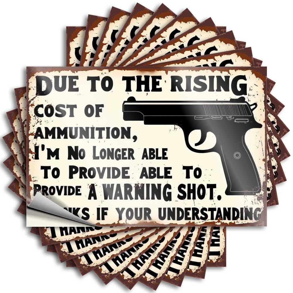Tattoo Tiki Decorations Vinyl Sticker | Rising Ammunition Cost: No Warning Shots Available Coastal for Darts Use(6X9CM)