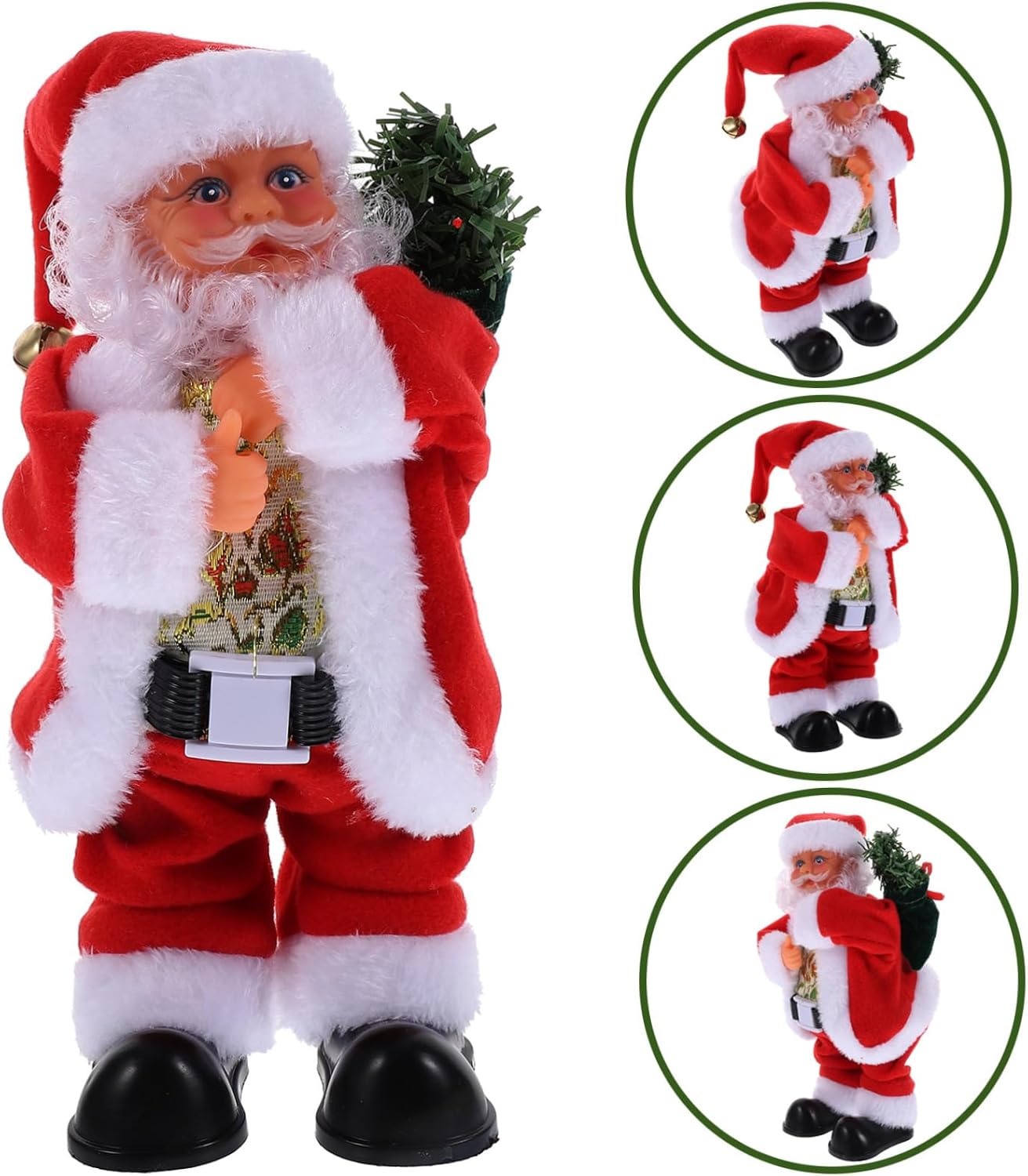 LIFKOME Dancing Santa Claus Decor Electric Shaking Christmas Ornament for Festive Home Decoration for Holiday Parties and Creating Joyful Atmosphere
