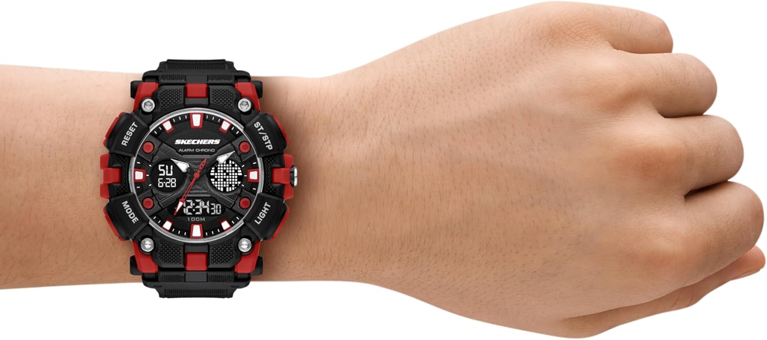 Skechers Men's Bonhill Analog-Digital Black Plastic Watch (Model: SR1188)