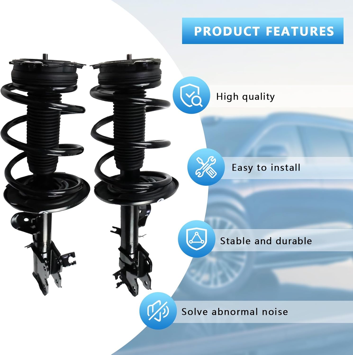 2 PCS Front Complete Strut & Coil Spring Assembly Compatible with Nissan Pathfinder 2013-2020 & Infiniti JX35 2013, QX60 2014-2020, Replacement OE:1333564L/R 172936 172937