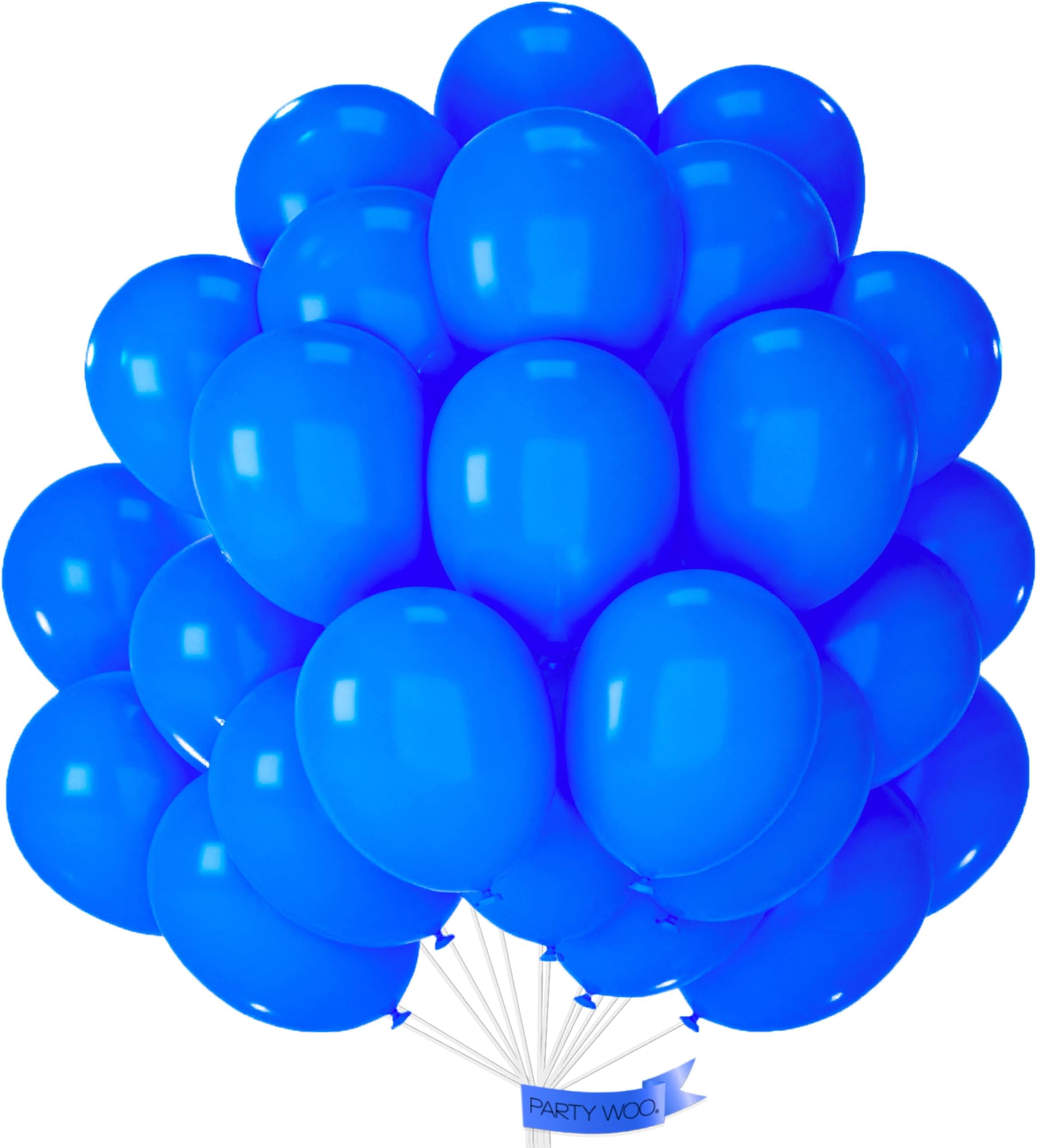 PartyWoo Royal Blue Balloons 50pcs Dark Blue Latex Helium Balloons 12 Inch | Wedding Baby Shower Gender Reveal Anniversary Graduation under the Sea Men Birthday Party Decorations Blue-Y5