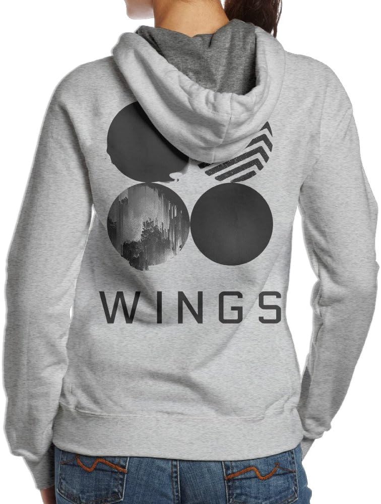 Ok1iknow Womens BTS Wings Hooded Sweatshirt