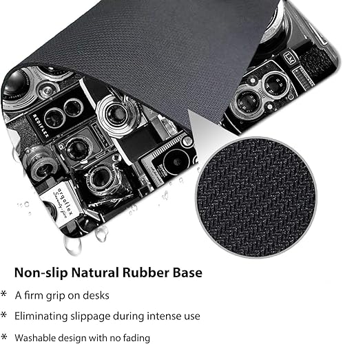 Miniatura 4 de Retro Cool Camera Collection Print Art Mouse Pad, diseño único fresco vintage cámara Montage Mouse Pads