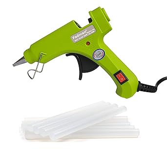 Fadman Electric 20W Green Mini Hot Melt Glue Gun With 8 Pcs Hot Melt Glue Stick Standard Temperature Corded Glue Gun (7 mm)