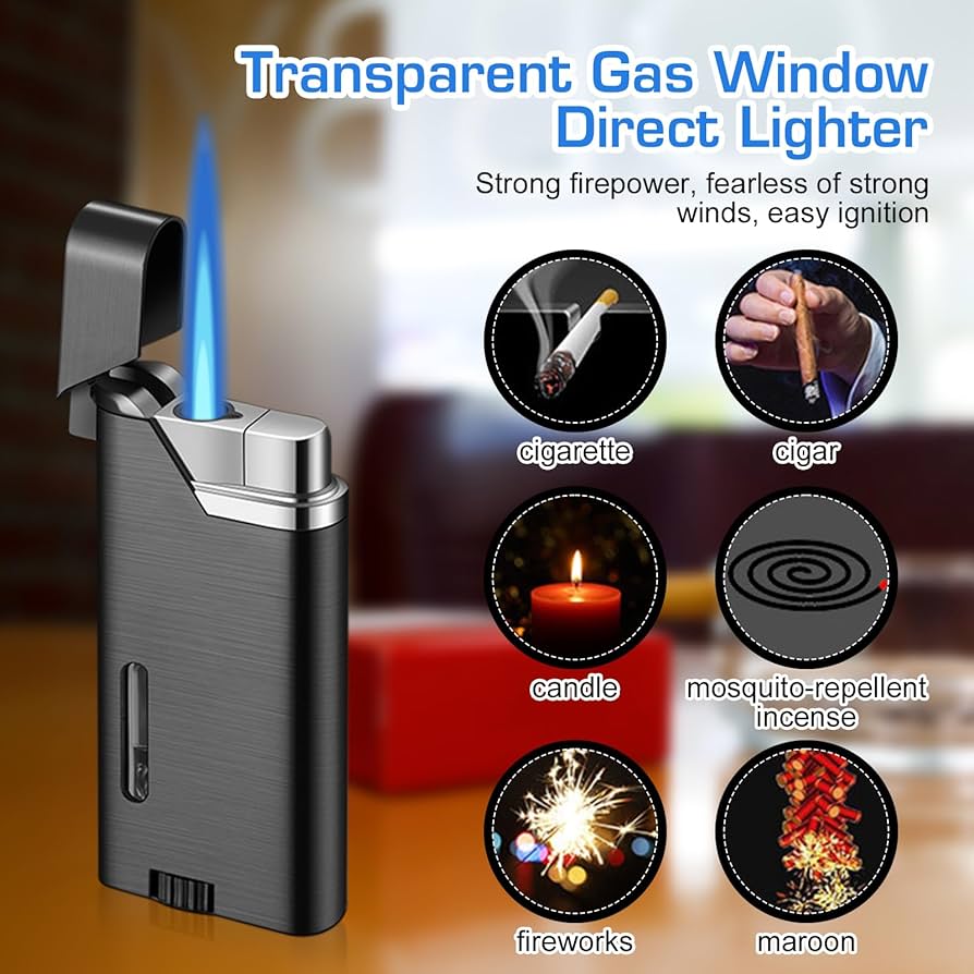 Briquet Tempête Jet Flamme Rechargeable - 2 Pièces - Alliage Zinc - Réglable