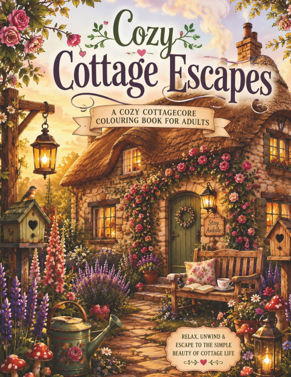 Cozy Cottage Escapes: 25 Relaxing Cottagecore Scenes Filled with Warm Fireplaces, Blooming Gardens, Woodland Friends, and Peaceful Country Living