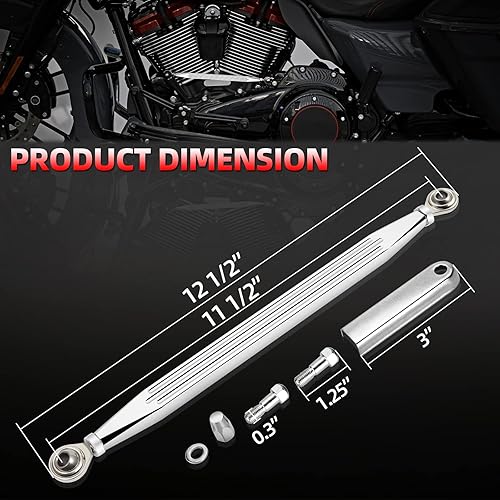 Miniatura 2 de Amazicha Varillaje de cambio cromado compatible con Harley Davidson Softail Dyna Road King Electra Glide Street Glide Touring 1980-2024