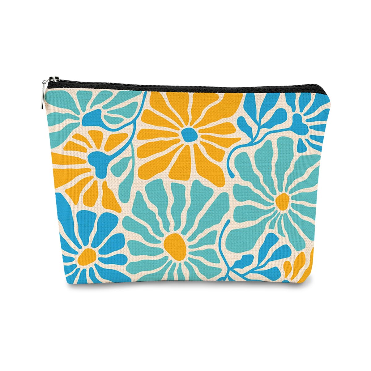 Floral Makeup Bag,blue Flower Makeup Bag,matisse Cosmetic Bag,Small Makeup Bag,Makeup Bag Organizer,Makeup Bags for Women Girl,Aesthetic Makeup Bag