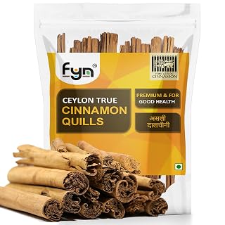 FYN Ceylon Cinnamon Sticks (100g) - True Sri Lankan Dalchini Sticks Roll | Authentic Quills | Original | Whole Spice | World's Finest | Low Coumarin