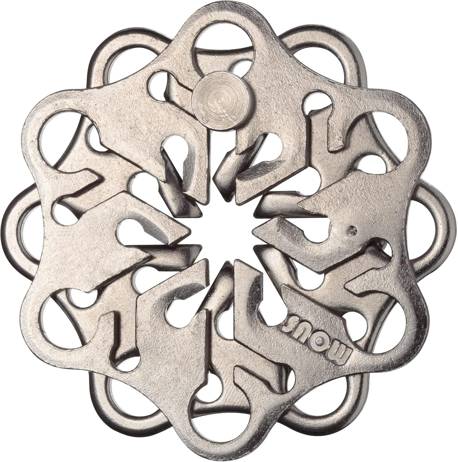 Rompicapo Cast Snow, Puzzle in Metallo, Livello 2 Stelle, Design a Fiocco di Neve