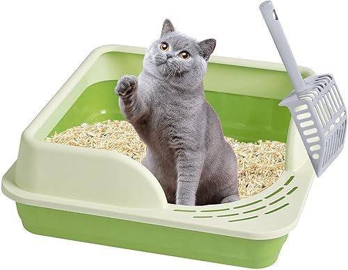 Caja de arena para gatitos, caja de arena para tamizar, sistema de eliminación de arena para gatos, inodoro antisalpicaduras para gatos con pedales
